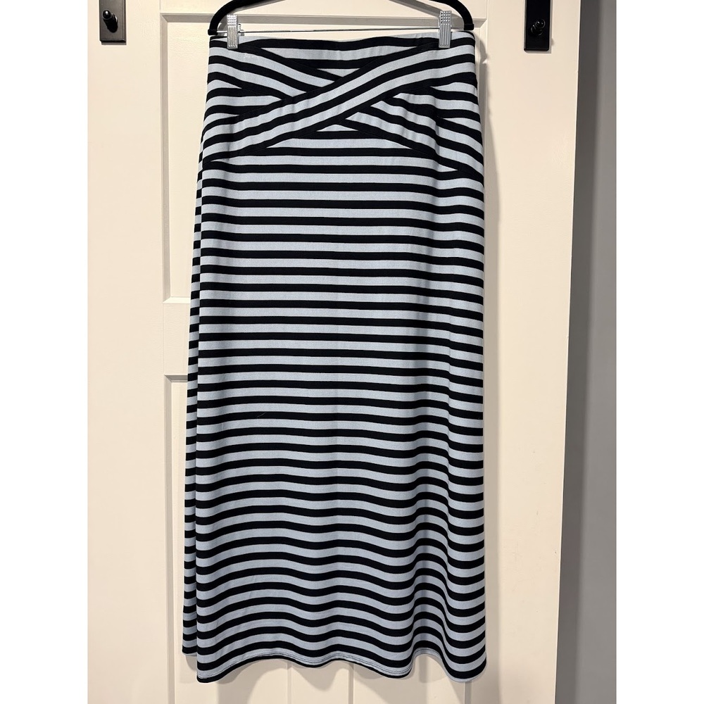 Blue & Black Striped Maxi Skirt by Beige by Eci Ladies Size Large